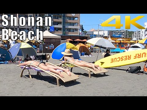 The most popular beach near Tokyo. 海の日の夏真っ盛りの片瀬東浜ビーチ2021.7.22 The height of summer.
