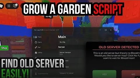 OLD SERVER FINDER SCRIPT! (KEYLESS) - Roblox Grow a Garden Script Review