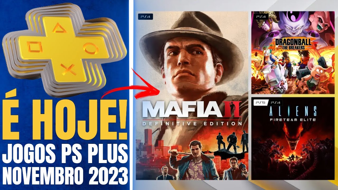 É HOJE! Liberação dos jogos mensais da PS Plus de Novembro 2023 - Vai  baixar? Tem Mafia 2 e Alien! 