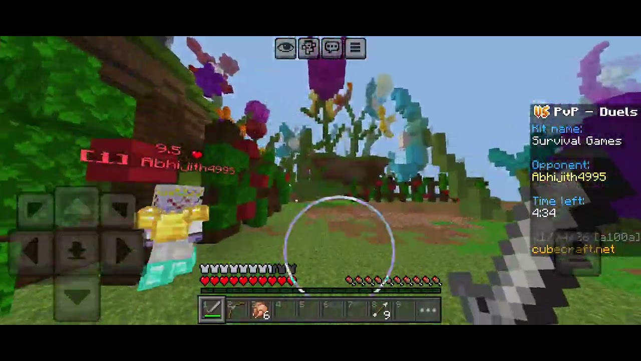 Cubecraft battle arena 1v1 with runner - YouTube