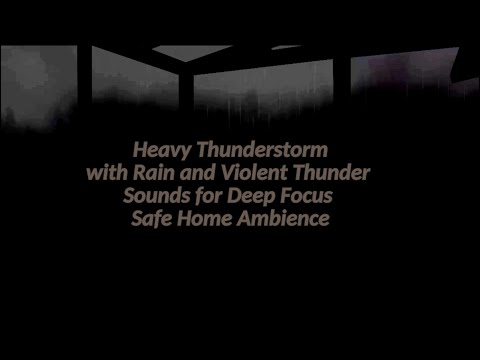 ASMR Cozy Violent Thunderstorm with Heavy Rain Sounds For Deep Focus, Sleep, Study, Insomnia