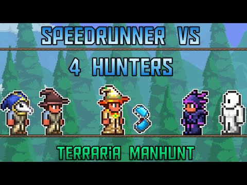 Speedrunner vs 4 Hunters - Terraria Manhunt