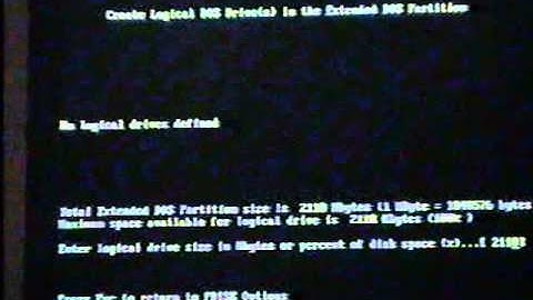 Make and Delete Partition in windows98