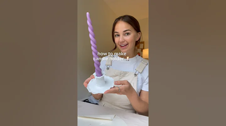 how to make cute flower candle holder in air dry clay 🌸 #airdryclay #potterytutorial #ceramics