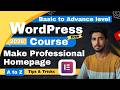 How to Make Professional Homepage On WordPress - Without Any Paid Plugins | Abhay Rajput