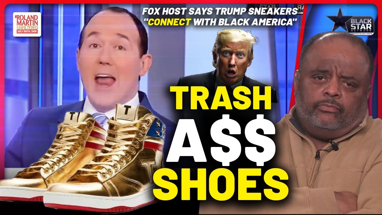 Trash A   Sneakers Fox News Fools Claim Trump Won Over Black Voters With Gold Sneaker Line