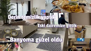 DERİN TEMİZLİK YAPTIKESKİ DAİREMİZE GİTTİK|KARGOLARIM GELDİBANYOMA GÜZEL OLDU|MARKET ALIŞVERIŞI