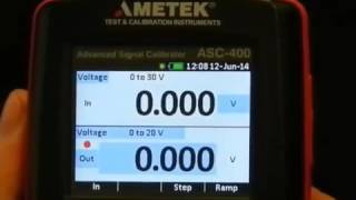 How to set up the ASC 400 multifunction calibrator from JOFRA