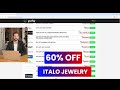 Italo Jewelry Coupon Code Discount Code That Works 60% OFF