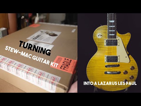 Making a Lazarus Les Paul from a Stew-Mac Guitar Kit - ASMR (No Talking) 4k