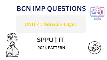 BCN Unit 4 Network Layer | IMP Questions | SPPU IT 2024 | Exam Buddy | End Sem Exam