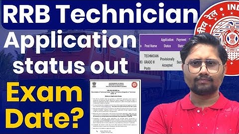 RRB Technician III Application Status 2025 out #rrb RRB Technician III Exam 2025 kab hoga