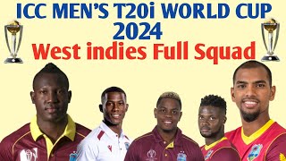 ICC MEN'S T20I WORLD CUP 2024 WEST INDIES FULL SQUAD #t20cricket