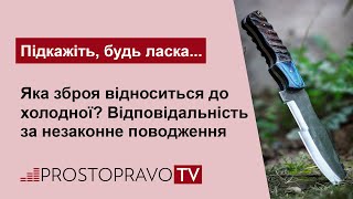 Яка зброя відноситься до холодної? Відповідальність за незаконне поводження