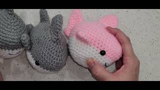 Arigurumi crochet sharks #satmornmakes hosted by@JillianNorwood