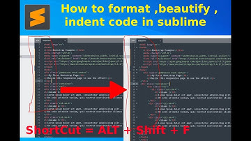 How to format code | beautify code  in sublime through shortcut key. Hindi | Learn Sublime 3​