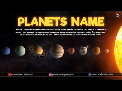 Planets Name || Solar System || Planetary System || Planets Name in English For Kids 2023