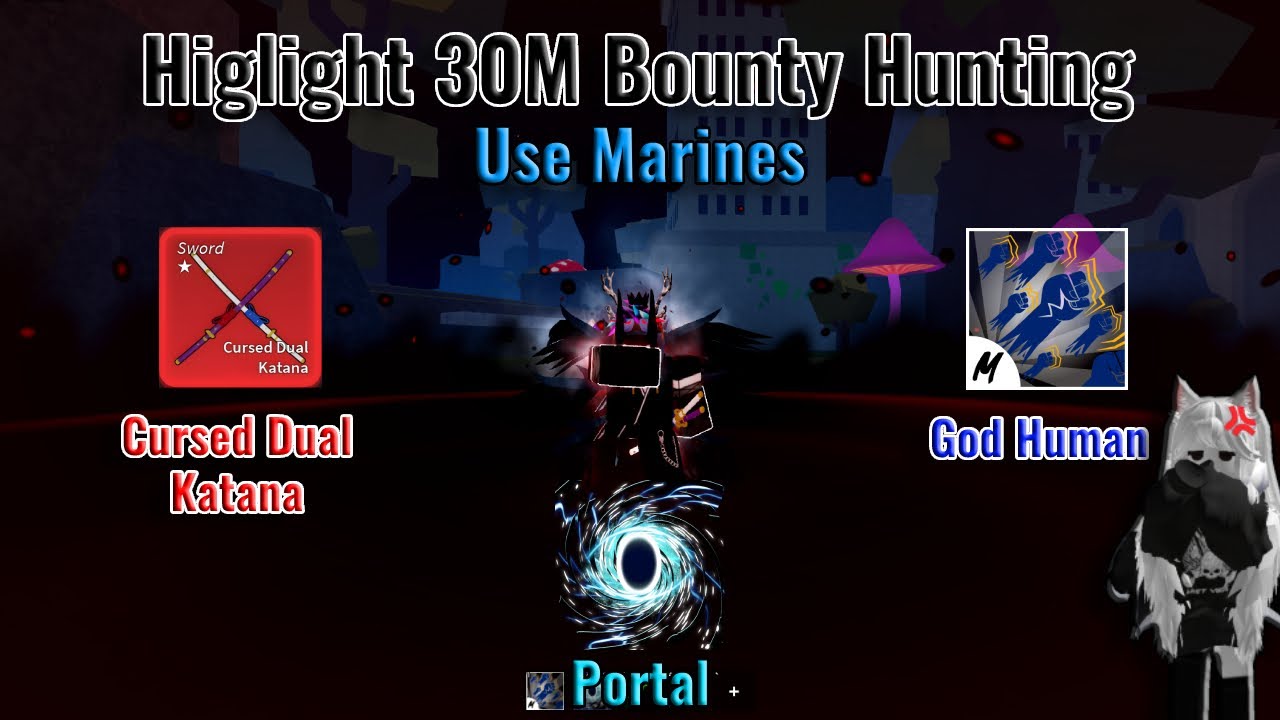 Mink V4 With Build Rumble + God Human + CDK + Soul Guitar (Blox Fruits  Bounty Hunting) Road to 30M 