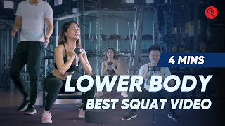 🔥 BEST SQUAT EVER - 4 phút mỗi ngày hack vòng 3 cực đỉnh  | Follow Along Workouts by The Red Dot