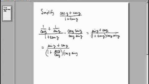 Shutube simplifying trig expression