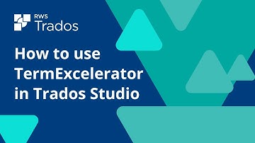 How to use TermExcelerator in Trados Studio
