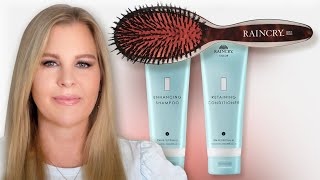 Raincry $135 Boar Bristle Hairbrush + Color Safe Shampoo &amp; Conditioner