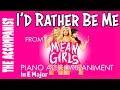 I'd Rather Be Me - from the Broadway musical 'Mean Girls' - Piano Accompaniment - Karaoke