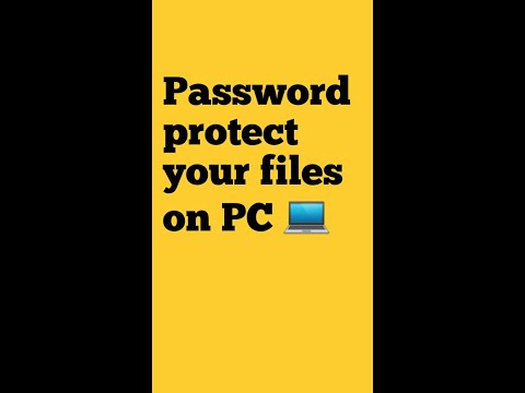 Password-protect your files on PC 💻 #shorts