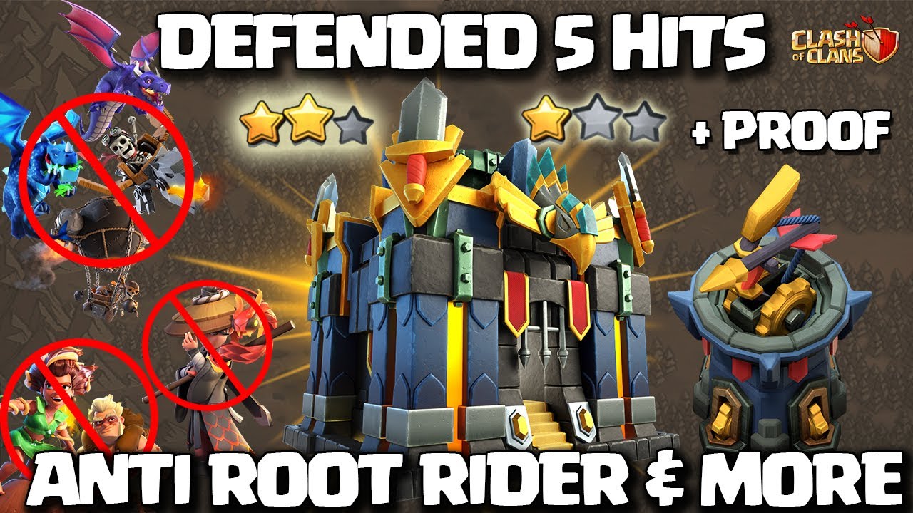 Fully Tested in Wars🔥Th17 Anti RC & Root Rider | Best Th17 War Base ...