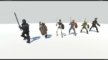Sword & Shield Animset Retargetting inside Unity 3D
