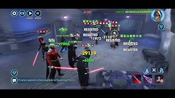 Malgus Vs super fast JML Lvl 9 datacron (swgoh) this is arena so no omicrons yet