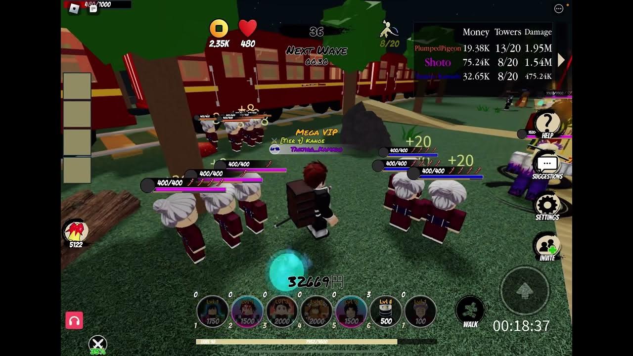 Demon slayer tower defense mugen train 1 youtube