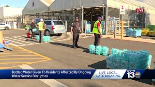 Bottled water given to residents affected by ongoing water service disruption in NW Jefferson County