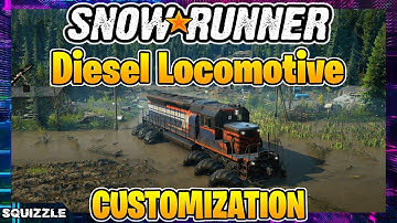 SnowRunner: Drivable Diesel Locomotive Train Customization + Test Drive (Console Mods)