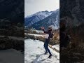 Walking through the sleepy snowy village of Sangla, Himachal Pradesh #shorts