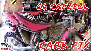 Honda CRF230 Carburetor Main Jet / Pilot Jet Clean ~ Won't Start