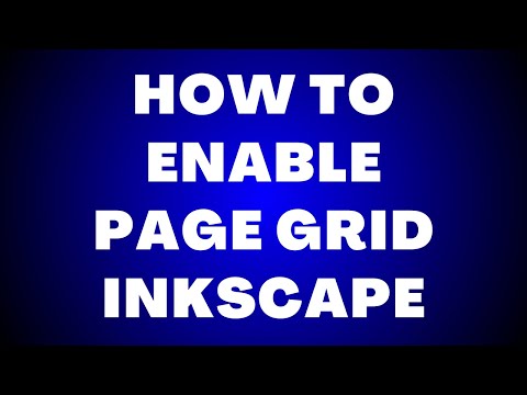 How to Enable Page Grid in Inkscape?