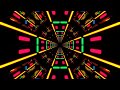 4K TUNEX – Mehrfarbiger Neon-Tunnel mit futuristischen geometrischen Linien | 2 Stunden (Ohne Audio)