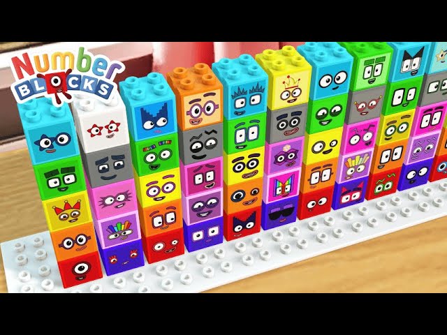 Counting Numberblocks on Mathlink Cubes | Learn Numbers 1 to 100 for Kids