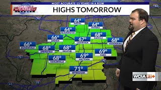 Adam "A big cooldown on the way after a middle of the week warm up"
