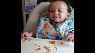 Baby Enjoying Solid Foods