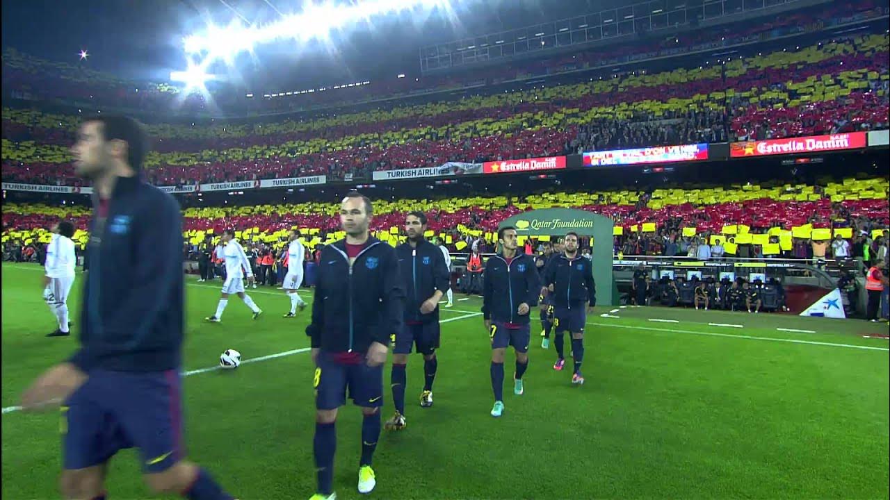 Salida al campo del partido FC Barcelona - Real Madrid (2-2) - YouTube