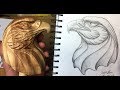 Making a wooden eagle head out of Norwegian birch wood