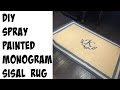 DIY Monogram Rug using SPRAY PAINT!