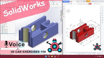 SolidWorks | 3D CAD EXERCISES 156 | StudyCadCam | Solution Tutorial |