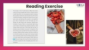 Reading Exercise with answers - Tomatoes || Level A || Easy English Lessons