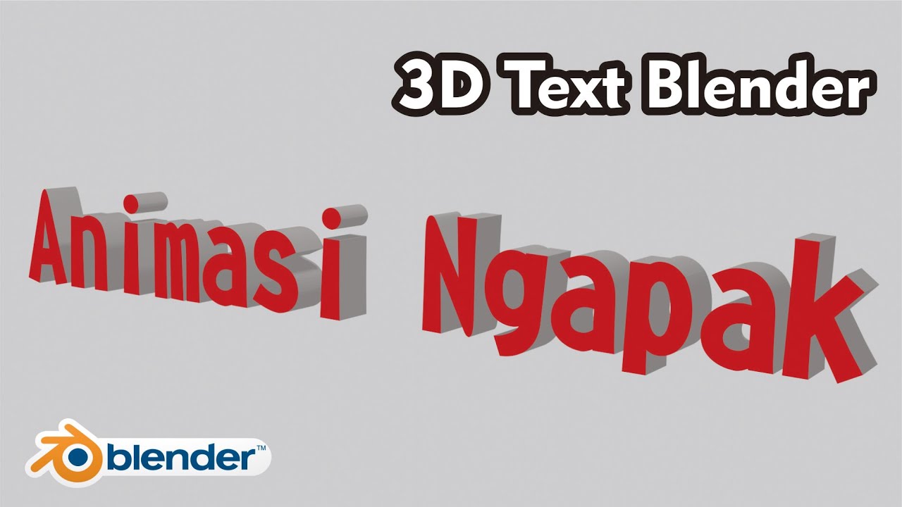  Cara  Membuat  Text 3D di  Blender  dan Convert Ke MESH Object 