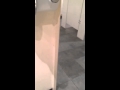 Old lady eruption in the toilet