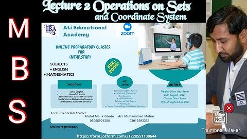 Week 1 Lecture 2 Operations on Sets, De Morgan