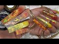 DIY Flame NAILS Long Acrylic Nails | Glitter Planet EXTREME Length Nail Tips